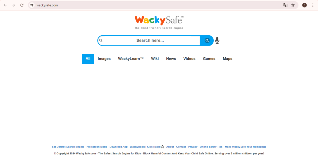 WackySafe: Manteniendo a los Niños Seguros en Internet