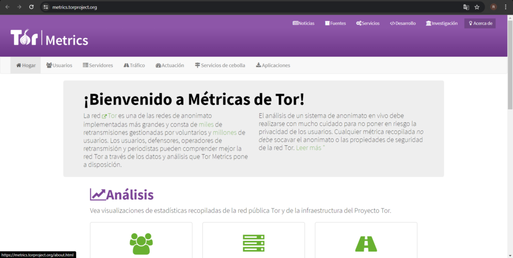 Metrics.torproject: La Herramienta Esencial para Monitorear y Analizar la Red Tor